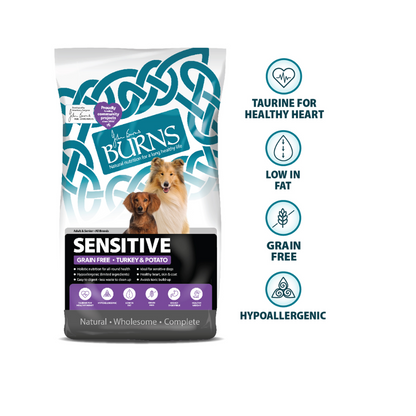 Burns Sensitive Grain Free Adults Turkey & Potato - Valuepet.ie