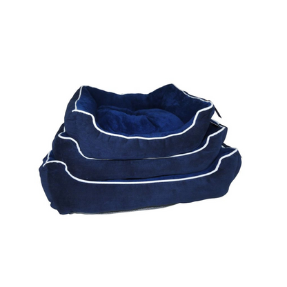 Slumber Corduroy Dog Bed – Blue - Valuepet.ie