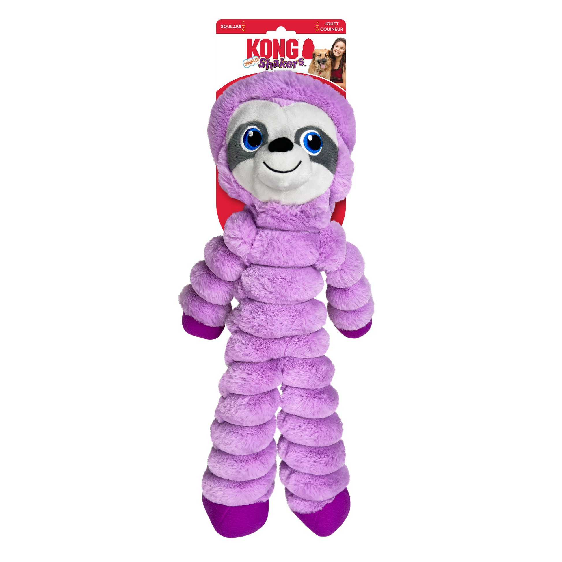 KONG Shakers Crumples Sloth XL - Valuepet.ie