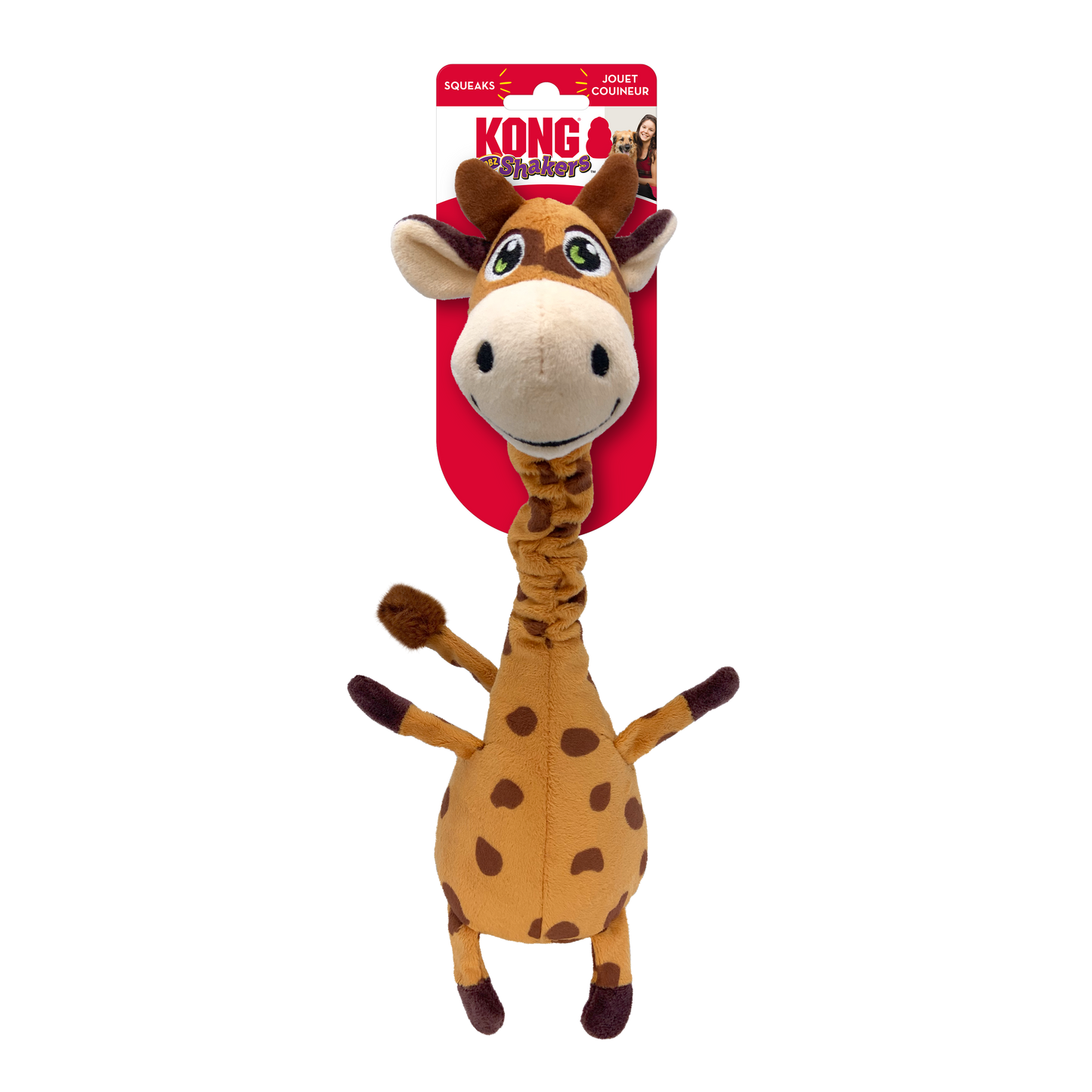KONG  Shakers Bobz Giraffe Medium - Valuepet.ie