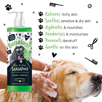 Bugalugs Aloe & Kiwi Dog Shampoo 500ml - PetWorld