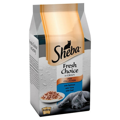 Sheba Cat Pouch Fish Selection 6 x 50g
