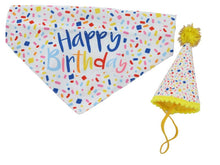 Sprinkle Happy Birthday Bandana and Hat set - Valuepet.ie