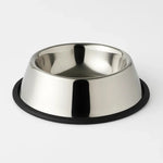 Stainless Steel Non Tip Bowl Rubber Base
