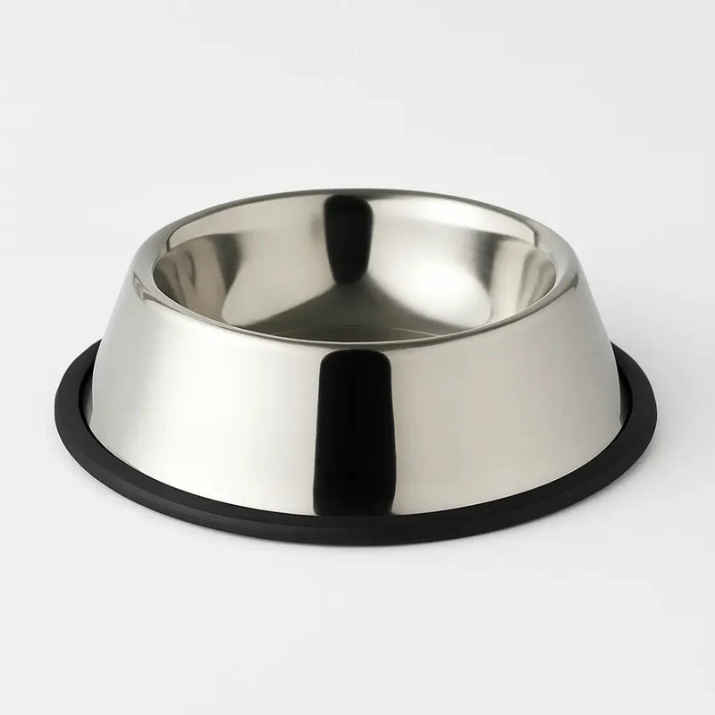 Stainless Steel Non Tip Bowl Rubber Base