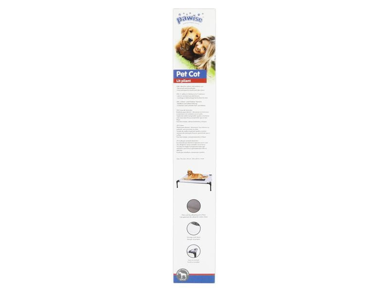 Pet Cot Raised Comfort Bed – Grey 76x62cm - Valuepet.ie