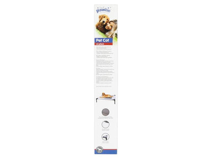 Pet Cot Raised Comfort Bed – Grey 76x62cm - Valuepet.ie