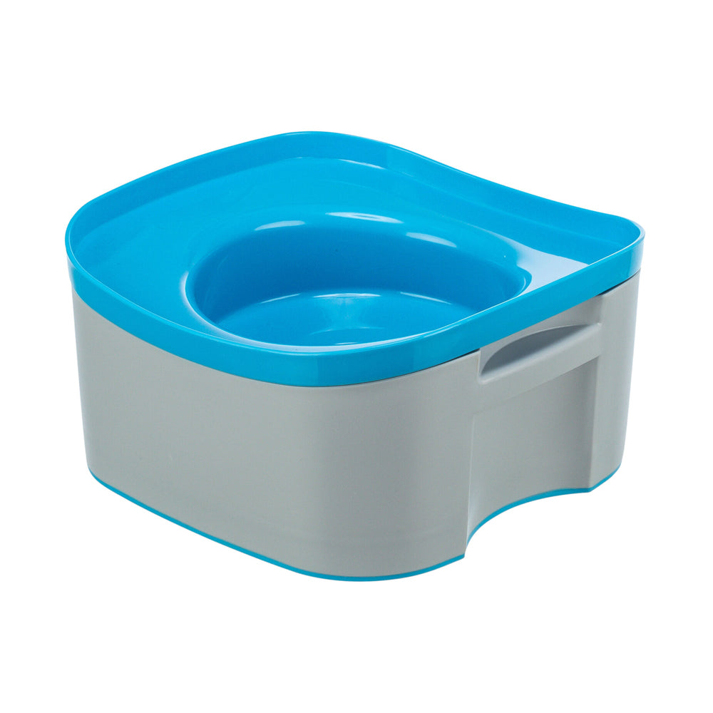Strong Travel Bowl 21x11x21cm Grey/Petrol - Valuepet.ie