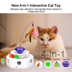 PawGuard TY-827 cat toy rotating butterfly and feather teaser