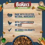 Bakers Superfoods: made with selected natural ingredients, tasty chicken or beef, no added colourants