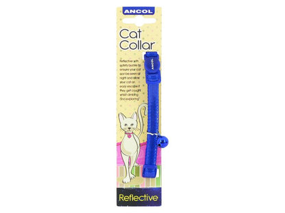 Gloss Reflective Blue Cat Collar (Size 3) - PetWorld