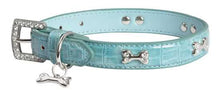 Blue Diamante Bone Dog Collar Petworld.ie