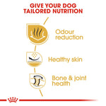 Royal Canin Bulldog Adult benefits: odour reduction, healthy skin, bone and joint health