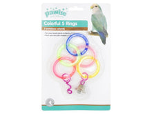 colouful rings bird toy