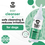 Buddycare Dog Ear Cleanser: safe cleansing, reduces irritation, removes ear wax and debris, made in UK