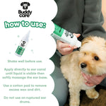 How to use Buddycare Dog Ear Cleanser on a dog's ear