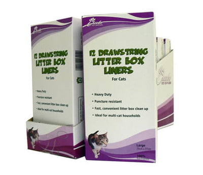 12 Draw String Litter Box Liners Large - PetWorld