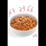 Wet food in bowl