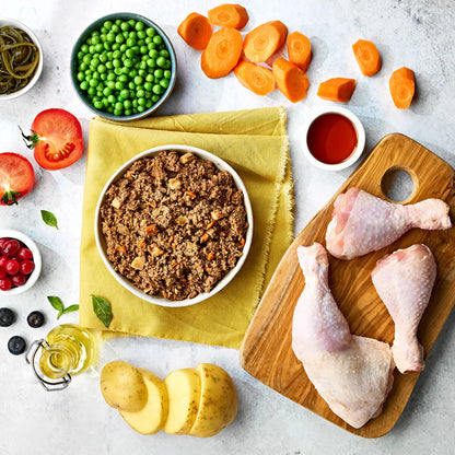 Naturo Adult Dog Chicken & Potato with Vegetables - Grain Free Dog Food | 400g Trays x 12
