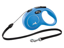 flexi extendable blue dog lead