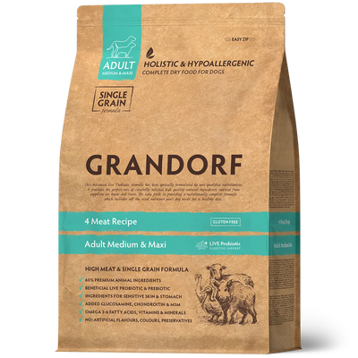 Grandorf 4 meat receipe for Medium and Large Breed Dogs