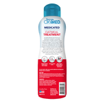 TropiClean OxyMed Medicated Oatmeal Treatment 592ml bottle, back label with directions and ingredients