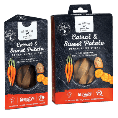 go native 150g super dental carrot dog treats