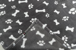 grey dog plush blanket