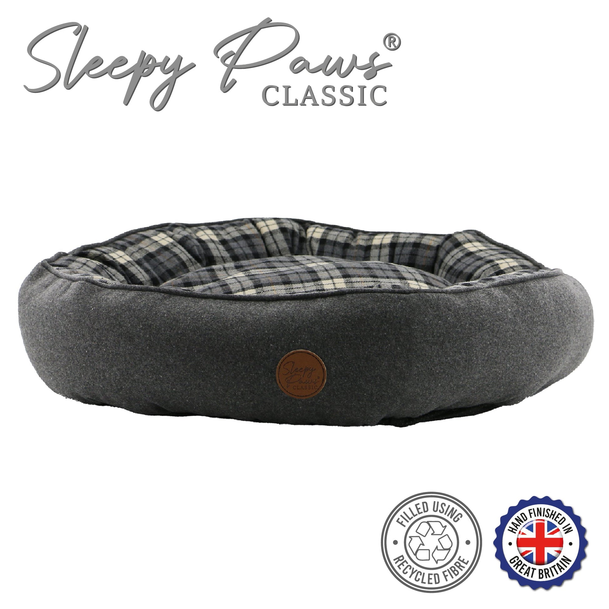 Sleepy Paws Tartan Donut Pet Bed - Valuepet.ie