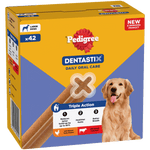 Pedigree Dentastix Daily Oral Care for large dogs, 42 stick pack, front of box