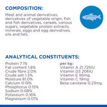Low-fat wet cat food with chicken and fish