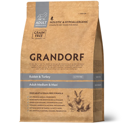 Grandorf Grain Free Rabbit and Turkey for Adult Dogs 1kg