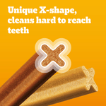 Pedigree Dentastix unique X shape stick that cleans hard to reach teeth
