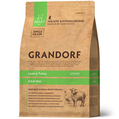 Grandorf Lamb and Turkey for Small Breed Adult Dogs