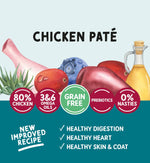 Grain-free wet cat food with chicken pâté