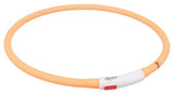 Dog Flashlight Collar USB Ring (Orange)