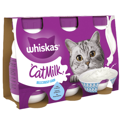 Whiskas Cat Milk 3 x 200ml bottles, front of pack