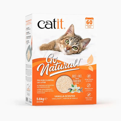 Catit Go Natural Pea Husk Clumping Cat Litter Vanilla 5.6kg