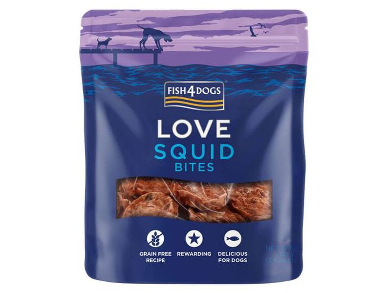 Fish 4 Dogs Love Squid Bites 80g - Valuepet.ie