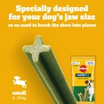 Pedigree Dentastix Daily Fresh small stick, specially designed for a 5kg to 10kg dog's jaw size