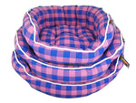 Slumber Pink and Blue bed with reversible cushion - PetWorld