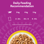 Whiskas poultry in jelly daily feeding recommendation for 3kg to 5kg cats