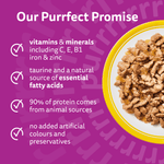 Whiskas poultry in jelly benefits: vitamins and minerals, taurine, 90% animal protein, no added artificial colours or preservatives