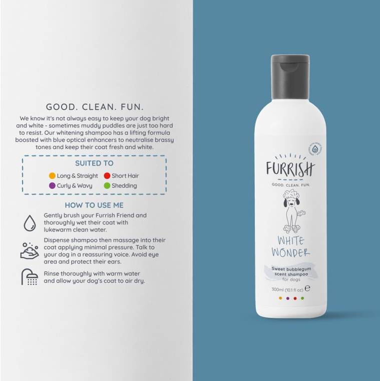 Furrish White Wonder Dog Shampoo 300ml - PetWorld