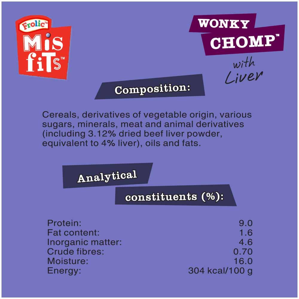 Misfits Wonky Chop With Liver Dog Treat - PetWorld