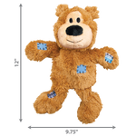KONG Wild Knots Bear Plush Dog Toy, Assorted Colours